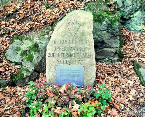 Gedenkstein an der Straße zum Lichtenstein